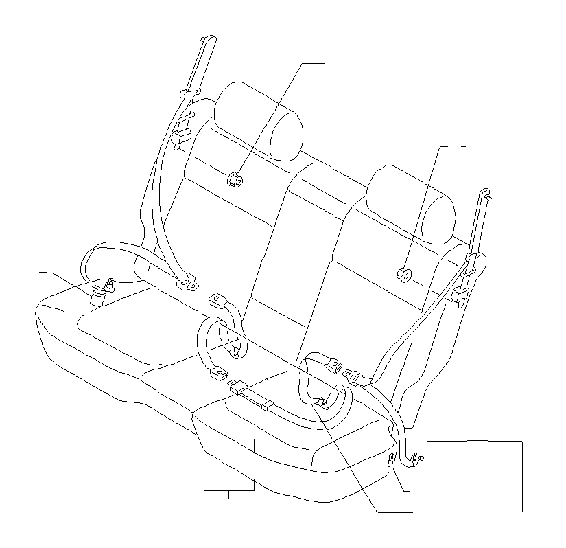 View 64669AC160MU Seat Belt Lap and Shoulder Belt. Seat Belt Set (Right, Rear, DARK GRAY). Full-Sized Product Image