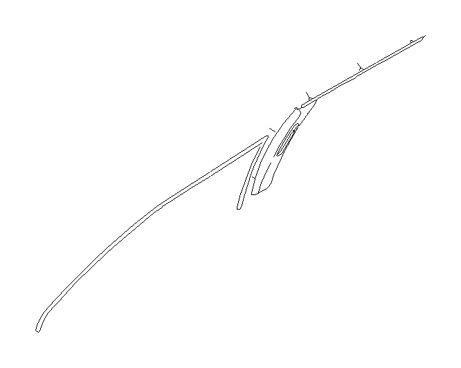 View 94014AC100MU Body C Pillar Trim Panel. Interior Quarter Panel Trim Panel (Right, Upper, DARK GRAY). Full-Sized Product Image