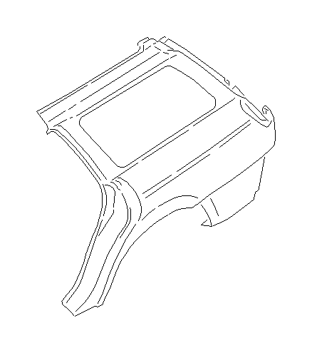 View 51472AE23A Body A Pillar Reinforcement. Quarter Panel Reinforcement (Left, Rear). Full-Sized Product Image