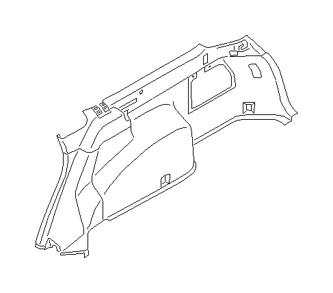 View 94047AE32AAD Interior Quarter Panel Trim Panel. Trunk Trim Panel. Trim Panel Apron (Right, Rear Quarter, BEIGE). Full-Sized Product Image
