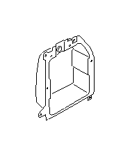 View 94076AE07A Interior Quarter Panel Trim Panel Storage Compartment. Pocket Apron R (Left, Rear Quarter). Full-Sized Product Image