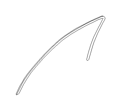 View 94050AE05AGF Door Opening Trim. Window Channel. Garnish Pillar (Left, Front, Upper, BEIGE). Full-Sized Product Image