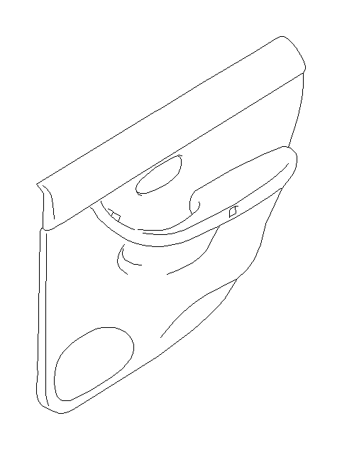 View 62282AE02A Door Belt Molding. Door Window Belt Weatherstrip (Right, Rear, Inner). Full-Sized Product Image