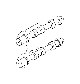 View 13034AA570 Engine Camshaft. Camshaft Complete Exhaust (Right). Full-Sized Product Image