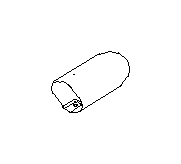 View 44300AG25B Exhaust Muffler. Muffler SEB (Right). Full-Sized Product Image