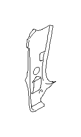 View 51169AG03B9P Body A Pillar. Cowl Side Panel. Floor Side Rail Reinforcement. Kick Panel Trim (Left, Front, Lower, Inner). Full-Sized Product Image