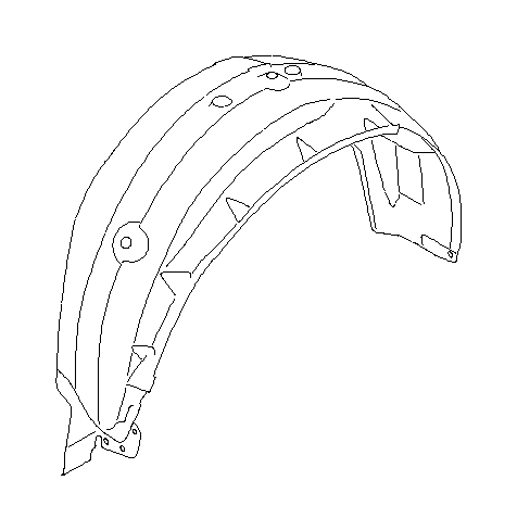 View 59122AG03B Quarter Panel Splash Shield. MUD Guard R (Left, Rear). Full-Sized Product Image