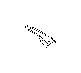 View 57232AG05A Hood / Trunk Prop Rod Bracket. Bracket Plate. Bracket Hood Stay. Full-Sized Product Image