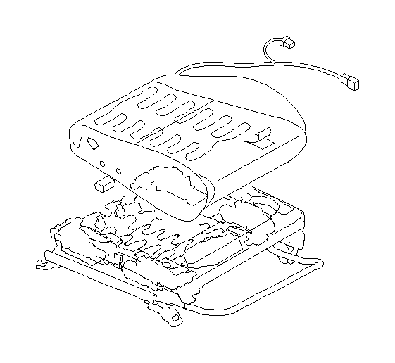 View 64120AG00B Seat Cushion Foam. Seat Cushion Pad. ST Pad Cushion (Right, Front). Full-Sized Product Image