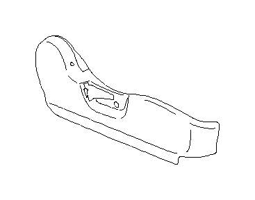 View 64115AG42AWA Seat Back Recliner Adjustment Mechanism Cover. Cover Hinge (Right, Front, Outer, IVORY). Full-Sized Product Image