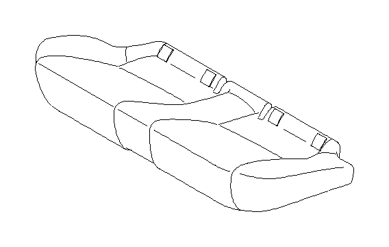 View 64244AG20AJC Seat Back Bolster Cushion. Pad SD. Side (Right, Rear, OFF BLACK). Full-Sized Product Image