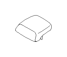 View 64261AG51AJC Headrest. Pillow (Rear, Center, OFF BLACK). Full-Sized Product Image