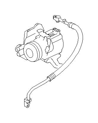 View 73424AG01A Air Conditioning (A/C) Refrigerant Discharge Hose. Hose Pressure DISCHAGE. Full-Sized Product Image