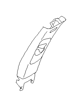 View 94012AG07AOR Door Pillar Post Trim Set. Trim Panel B PLRCLH (Left, Upper). Full-Sized Product Image