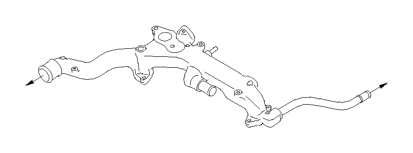 View 14050AA94A Engine Coolant Bypass Hose. Engine Coolant Flange. Engine Coolant Pipe (Inlet). Full-Sized Product Image