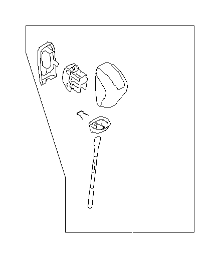 View 35126AJ00A Automatic Transmission Shift Lever Knob. Grip (AT). Full-Sized Product Image