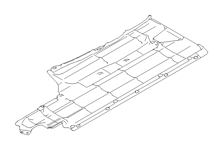 View 56411AJ04B Floor Pan Splash Shield. Under Cover (Right, Center). Full-Sized Product Image