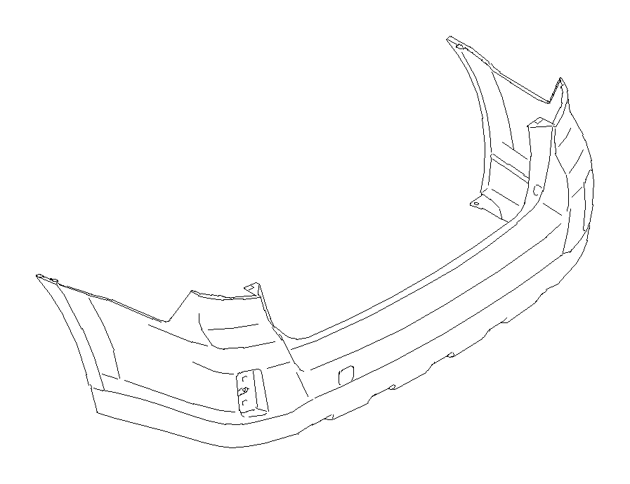 View 57704AJ06A Bumper Cover. Bumper Face SDNSIA (Rear). Full-Sized Product Image