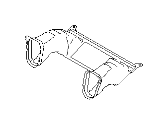View 66100AJ00A Cabin Air Intake Duct. Instrument Panel Air Duct. Duct Vent SIA (Passenger, Center). Full-Sized Product Image