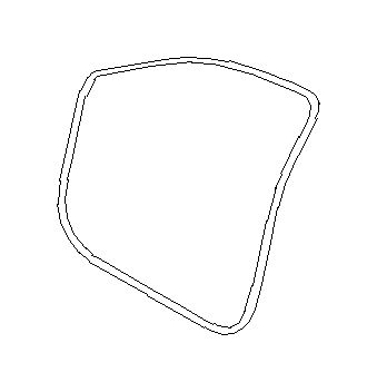 View 63571AJ00BVH Door Seal. Door Weatherstrip. Body Side. Flange. Weather Strip Body SD (Right, Front, OFF BLACK). Full-Sized Product Image