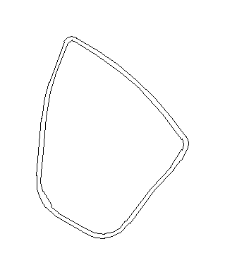 View 63572AJ01BVH Door Opening Trim. Door Seal. Door Weatherstrip. Body Side. Flange (Left, Rear, OFF BLACK). Full-Sized Product Image