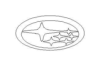 View 93013AJ000 Grille Emblem. Hood Emblem. Ornament Standard (Front). Full-Sized Product Image