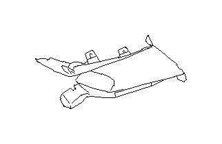 View 94015AJ09AME Body D Pillar Trim Panel. Interior Quarter Panel Trim Panel (Left, Upper). Full-Sized Product Image