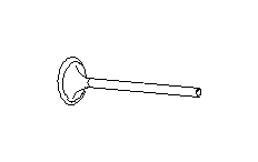View 13201AA69A Engine Intake Valve Full-Sized Product Image