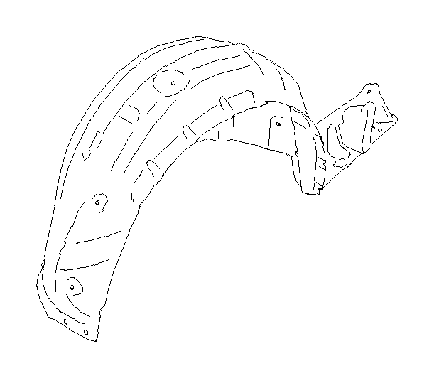 View 59122AL04A Quarter Panel Splash Shield. MUD Guard (Right, Rear). Full-Sized Product Image
