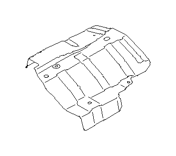 View 59024AJ03B Catalytic Converter Heat Shield. Exhaust Heat Shield. Floor Pan Heat Shield (Right, Rear). Full-Sized Product Image