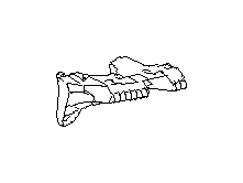 View 57707AL27A Bumper Cover Support Rail Bracket. Bracket Corner. Bumper Corner (Left, Rear). Full-Sized Product Image