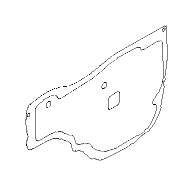 View 61244AL02A Door Shell Seal. Door Water Deflector. Sealing Cover Door (Right, Front, Plastic). Full-Sized Product Image