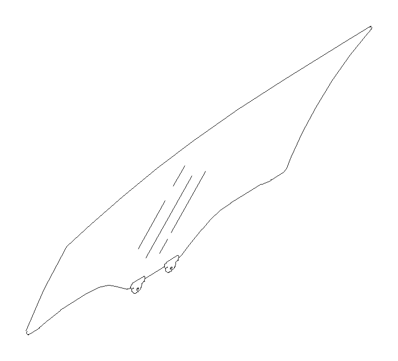 View 61011AL01B Door Glass (Left, Front) Full-Sized Product Image