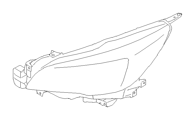 View 84913AL00A Sealed Beam Headlight. Lens and Body Head Lamp. Lens and Body Complete (Right). Full-Sized Product Image