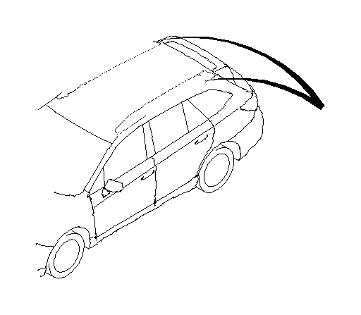 Image of Roof Luggage Carrier Side Rail. Roof Rail USRH (Right). Luggage rails that Run. image for your 2020 Subaru Outback   