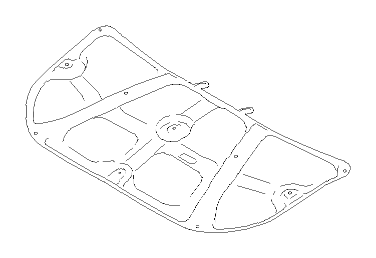 View 90815AL05A Hood Insulation Pad. Insulator Hood (Front). Full-Sized Product Image