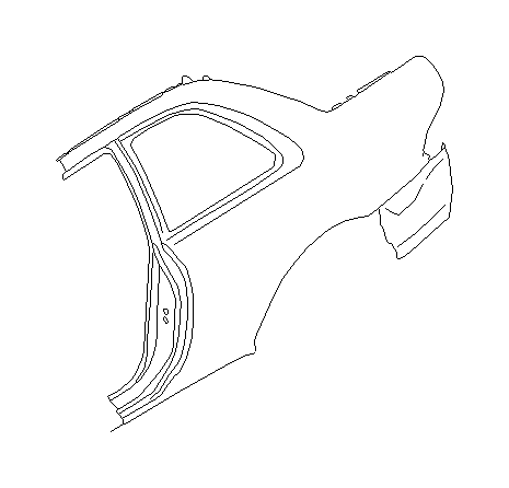 View 51401FA730 Quarter Panel. R Quarter Complete (Left, Rear Quarter, Outer). Full-Sized Product Image
