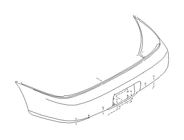 View 57720FA032 Bumper Cover. Bumper Face R. Clip. Screw Rivet. Side (Rear, WHITE). Full-Sized Product Image