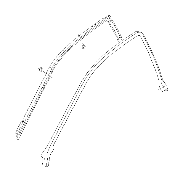 View 62710FA010 Door Seal. Door Weatherstrip. Roof Drip Molding. Roof Panel Weatherstrip (Left, Front). Full-Sized Product Image