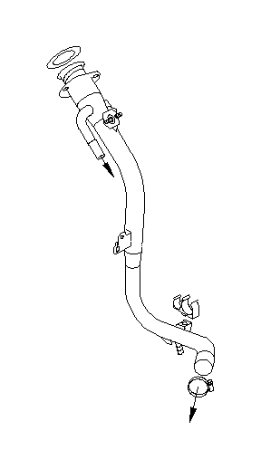 View 42066FE120 Fuel Tank Filler Neck. Filler Pipe Complete. Valve. Full-Sized Product Image