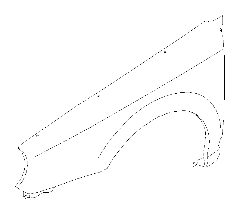 View 57110FE250 Fender Complete W ULH (Left, Front, Plastic) Full-Sized Product Image
