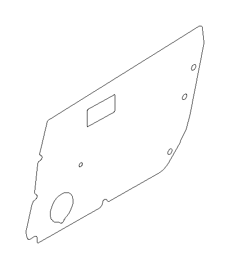 View 61244FE110 Door Water Deflector. Sealing Cover Door (Left, Front). Full-Sized Product Image
