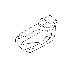 View 61051AE001ML Interior Door Handle. Remote Door (Right, Chrome, OFF BLACK). Full-Sized Product Image
