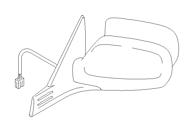View 91031FE570VW Mirror Door C0 (Left, OBSIDIAN BLACK PEARL) Full-Sized Product Image