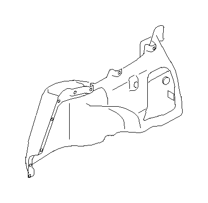View 94047FE043ML Interior Quarter Panel Trim Panel. Trunk Trim Panel. Trim Panel Apron (Left, Rear Quarter). Full-Sized Product Image
