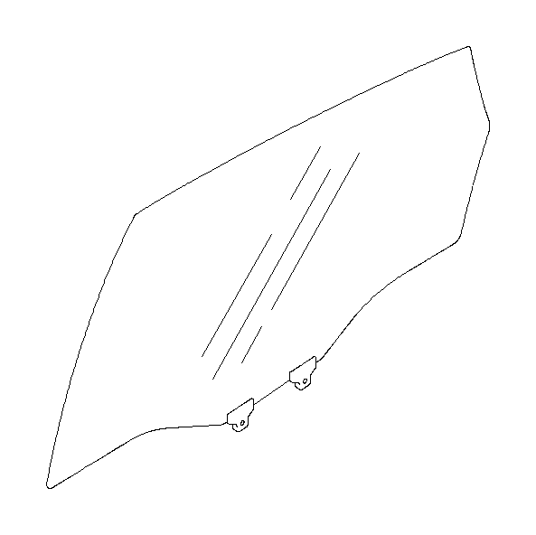 View 61011FG100 Door Glass (Right, Front) Full-Sized Product Image