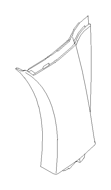 View 91112FG130NN Fender Flare. Fender Molding. Garnish Fender (Left, Front, Painted, DARK GRAY METALLIC; LIGHTNING RED; WR BLUE MICA). Full-Sized Product Image
