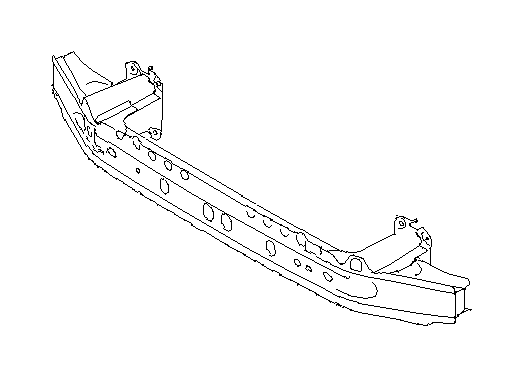 View Bumper Cover Reinforcement Beam. Bumper Face Bar Reinforcement Beam (Front, Back, Steel). Full-Sized Product Image