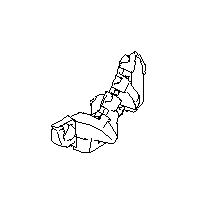 Image of Bumper Cover Support Rail Bracket. Bracket Bumper Corner (Right, Rear). Bumper Cover Support. image for your 2011 Subaru Outback   
