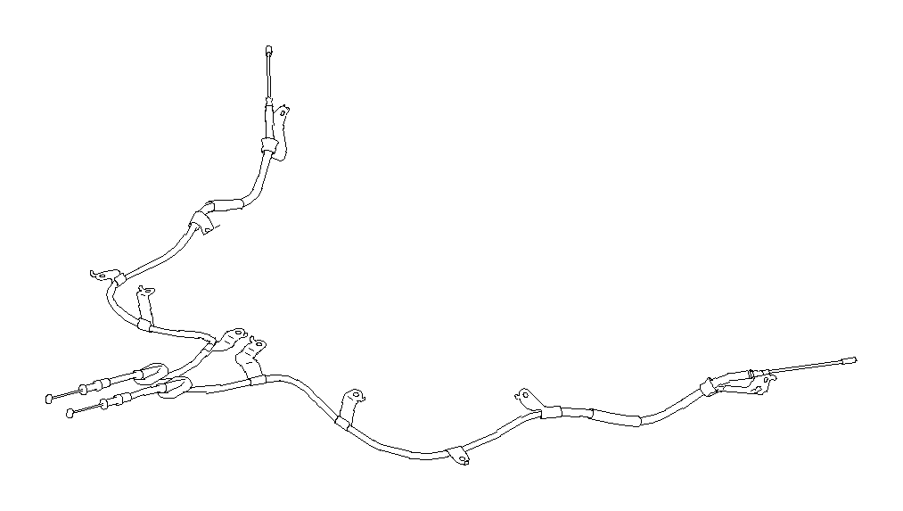 View 26051FJ032 Parking Brake Cable. Hand Brake (Left, Rear). Full-Sized Product Image